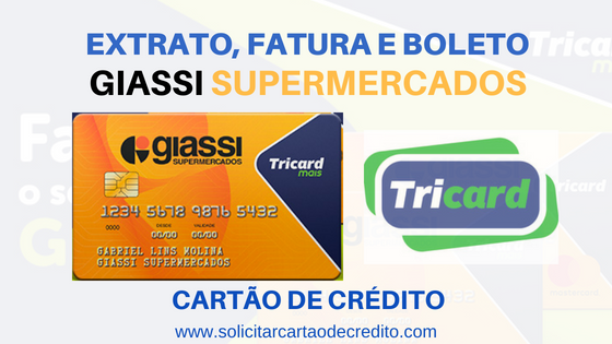 EXTRATO FATURA BOLETO CARTÃO GIASSI SUPERMERCADOS