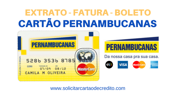 EXTRATO FATURA E BOLETO CARTÃO PERNAMBUCANAS