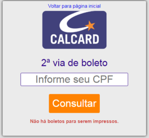 meu calcard fatura e boleto