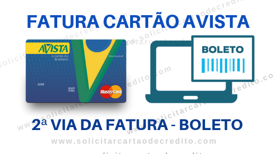 FATURA CARTÃO AVISTA - BOLETO EXTRATO 2ª VIA