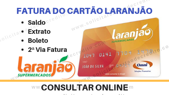 Fatura do Cartão Laranjão - Extrato e Saldo