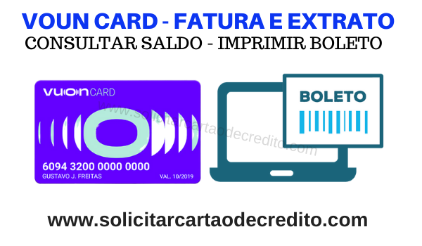 Vuon Card - Gerar Boleto - Acessar Conta