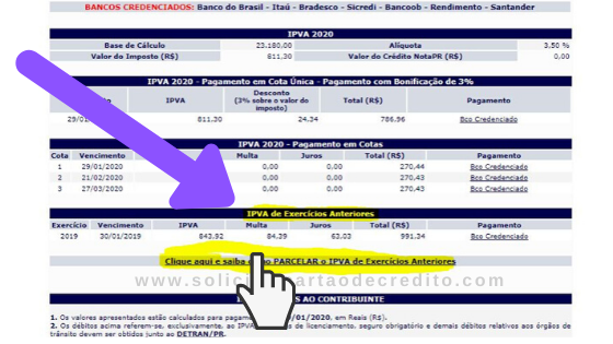 parcelar ipva detran pr