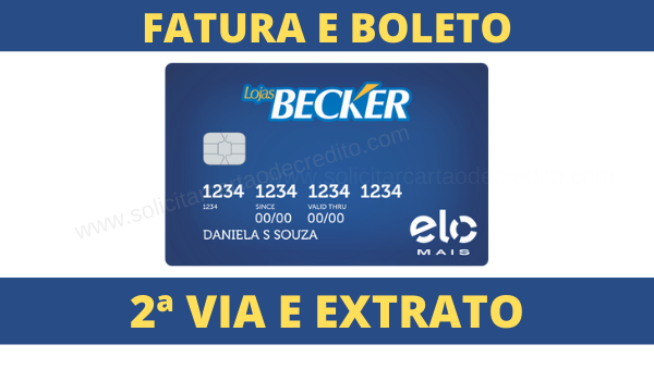 FATURA E EXTRATO CARTÃO BECKER BOLETO