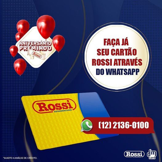 PEDIR CARTÃO ROSSI PELO WHASTAPP