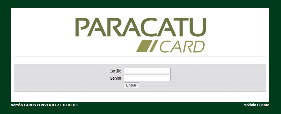 paracatu card solicitar fatura