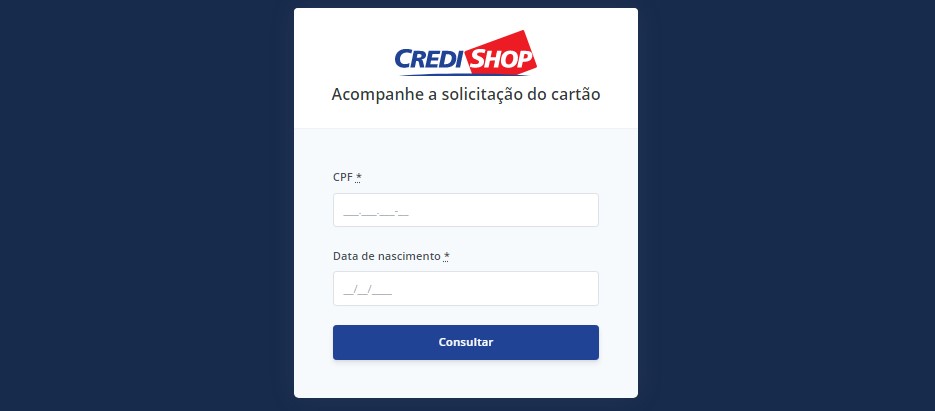 acompanhar proposta cartão credishop