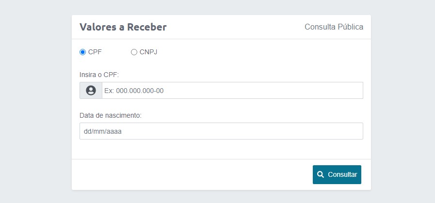 Acessar o Registrato do Banco Central e consultar os valores a receber