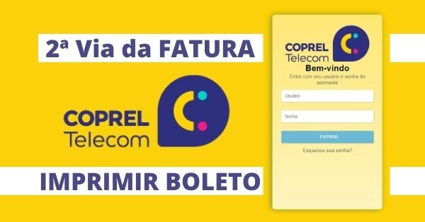 Fatura Coprel Telecom – Imprimir 2ª Via do Boleto