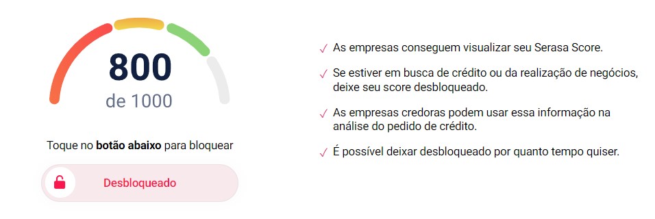 Como Bloquear o SCORE e desativar consultas