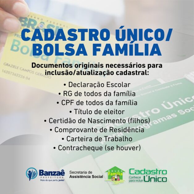 cad unico documentos necessários