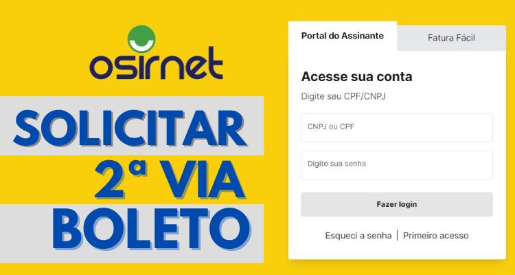 BOLETO OSIRNET 2ª VIA