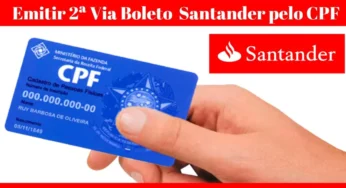Emitir 2ª Via Boleto Santander Acordo de Renegociação pelo CPF