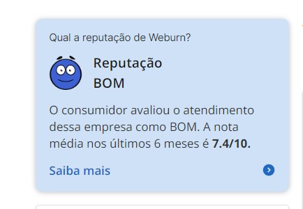 reputação bom weburn reclame aqui