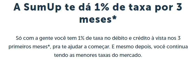 Maquina SUMUP 1% de taxa é verdade? 4 Maquina SUMUP 1% de taxa é verdade?