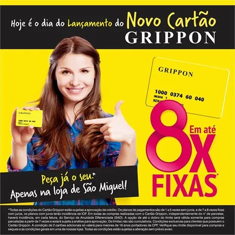 Solicitar Cartão de Crédito Grippon 3 Solicitar Cartão de Crédito Grippon