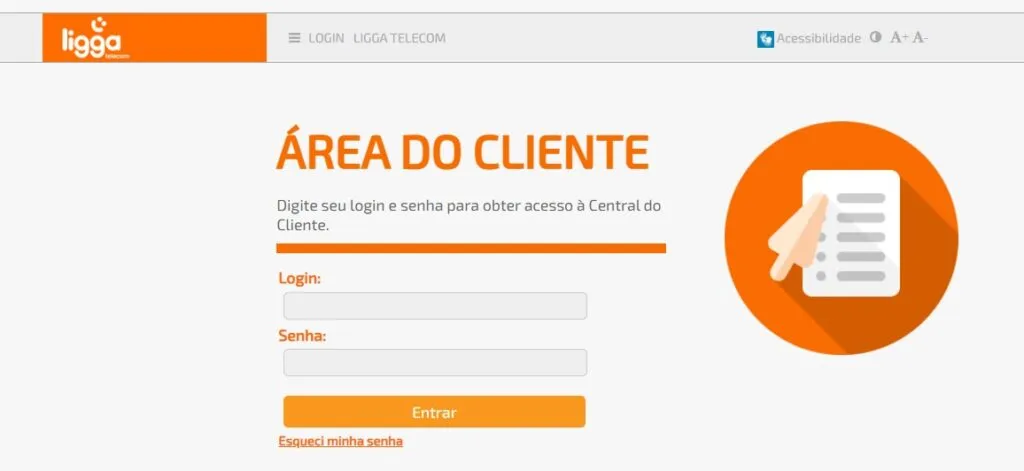Fatura Ligga Telecom: Como Imprimir e pedir 2ª Via do Boleto 3 area do cliente ligga telecom